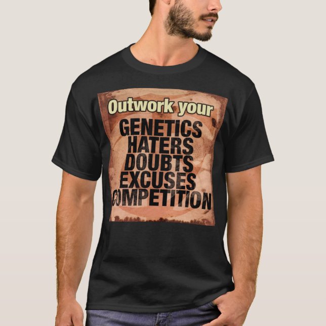 Workout Inspirational Words - Outwork - Motivation T-Shirt (Front)