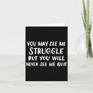 Workout Insration Motivational Saying Men Women  Card