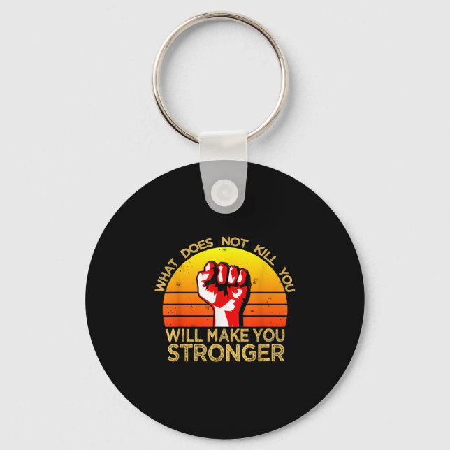 Workout Insration Motivational Saying Men Women  Keychain (Front)