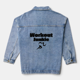 Workout Junkie Men's basic T-shirt Denim Jacket
