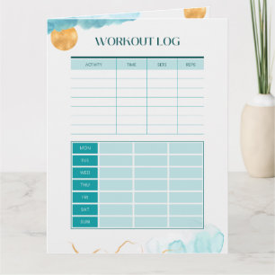 Workout Log and Fitness Tracker  Card