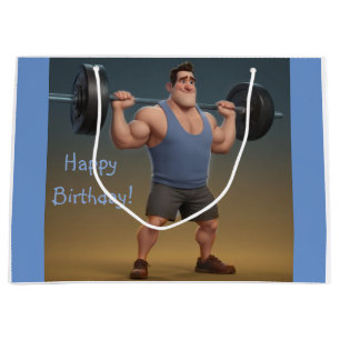 Workout Man Large Gift Bag