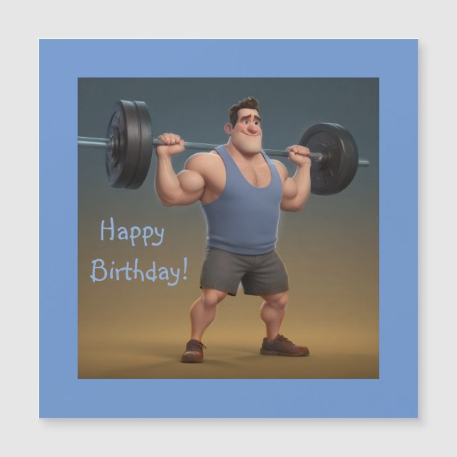 Workout Man Magnetic Card (Front)