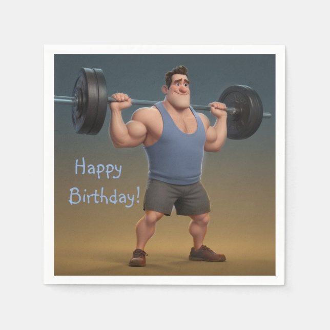 Workout Man Napkins (Front)