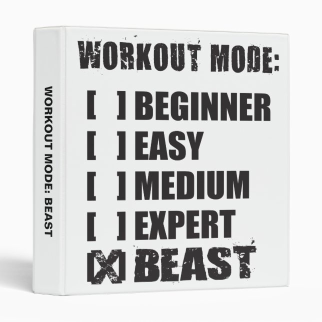 Workout Mode - BEAST Binder (Front/Spine)