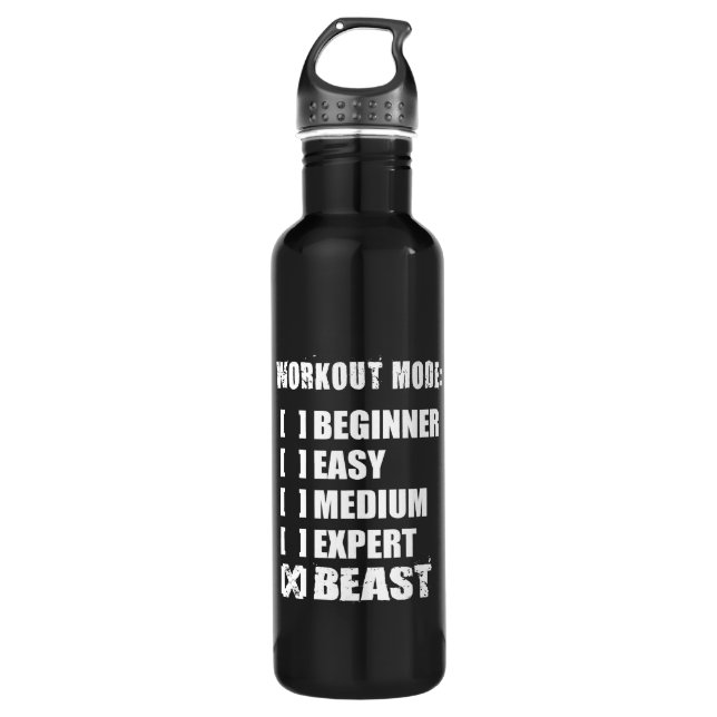 Workout Mode - BEAST Stainless Steel Water Bottle (Front)