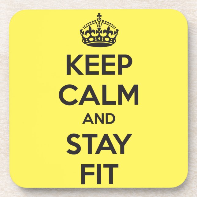 Workout Motivation - Keep Calm and Stay Fit Coaster (Front)