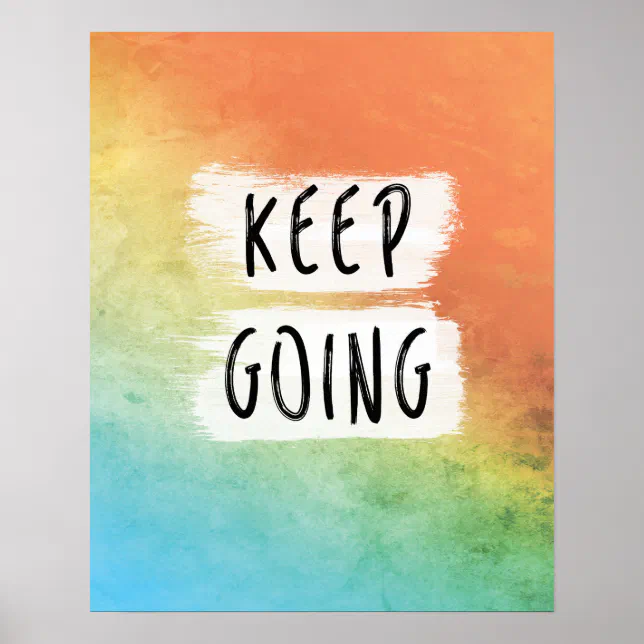 Workout Motivation Keep Going Motivational Print Zazzle