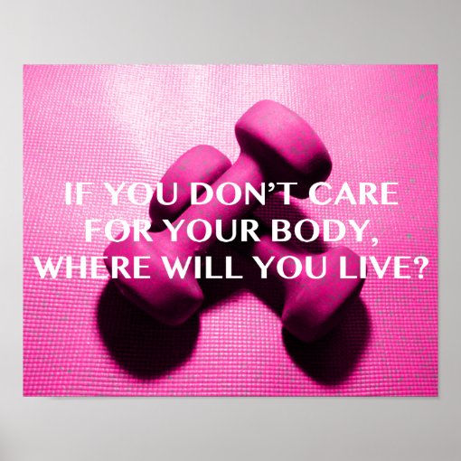 Workout Motivation Quote Weightlifting Barbells Poster Zazzle
