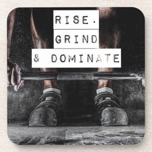 Workout Motivation _ Rise Grind Dominate Coaster