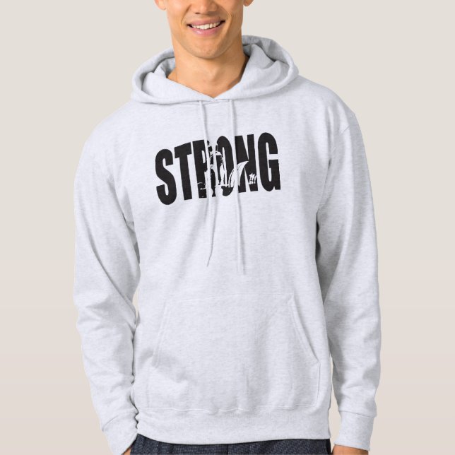 Workout Motivation - STRONG Hoodie (Front)
