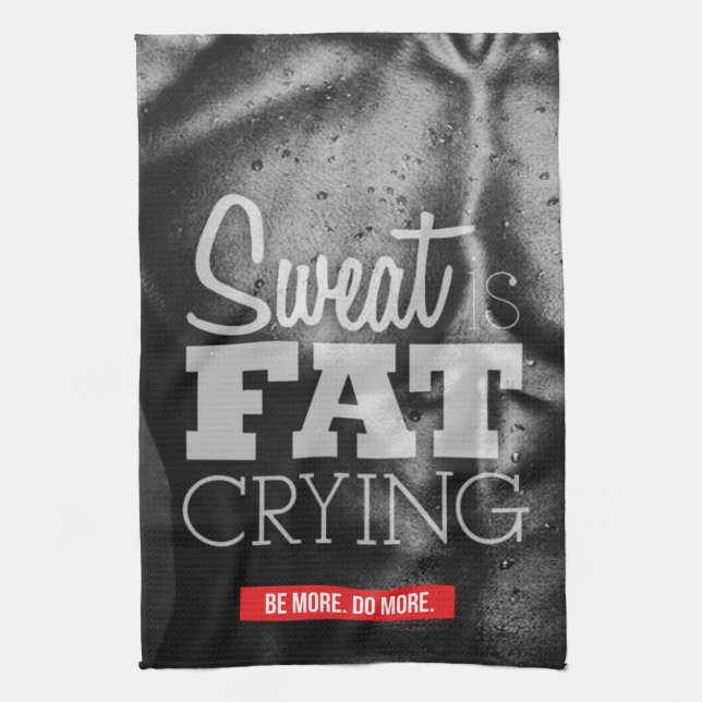 Workout Motivation - Sweat is Fat Crying Towel (Vertical)