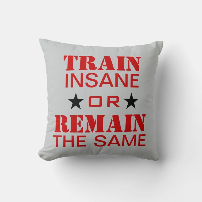Workout Motivation Throw Pillow (Front)