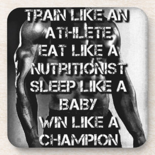 Workout Motivation - Train Like An Athlete Beverage Coaster