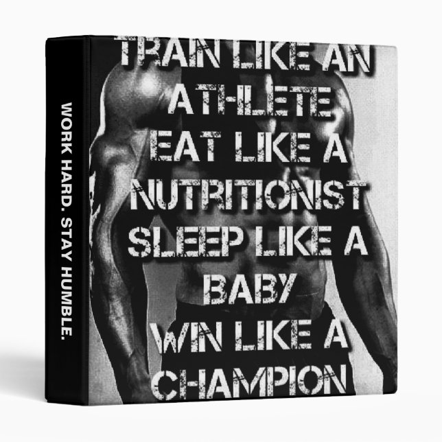 Workout Motivation - Train Like An Athlete Binder (Front/Spine)