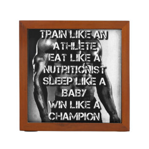 Workout Motivation - Train Like An Athlete Desk Organizer