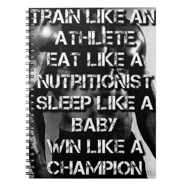 Workout Motivation - Train Like An Athlete Notebook (Front)