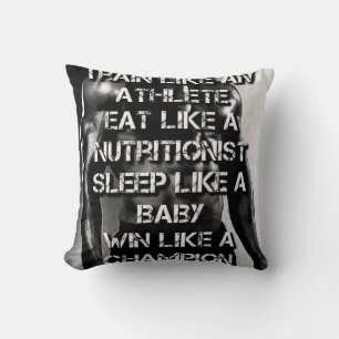 Workout Motivation - Train Like An Athlete Throw Pillow