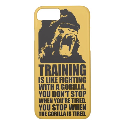 Workout Motivation _ Training _ Fighting A Gorilla iPhone 87 Case