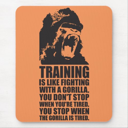 Workout Motivation _ Training _ Fighting A Gorilla Mouse Pad