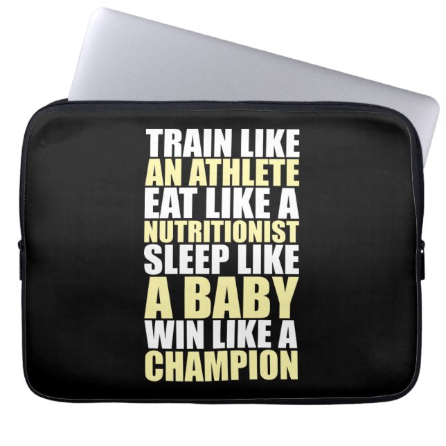 Workout Motivation - Win Like A Champion Laptop Sleeve (Front)