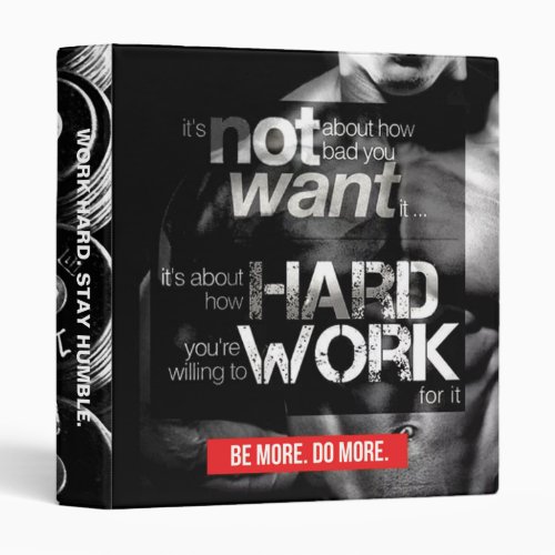 Workout Motivation _ Work Hard Binder