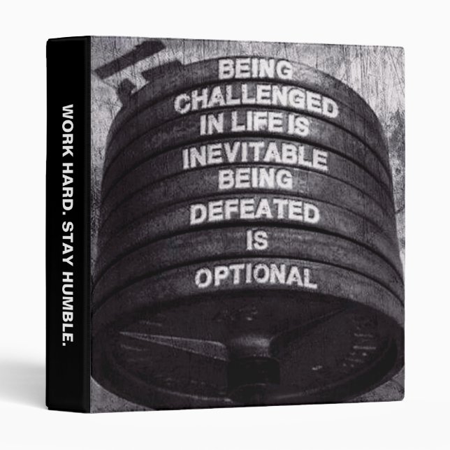 Workout Motivational 3 Ring Binder (Front/Spine)