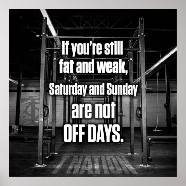 Workout Motivational Poster (Front)