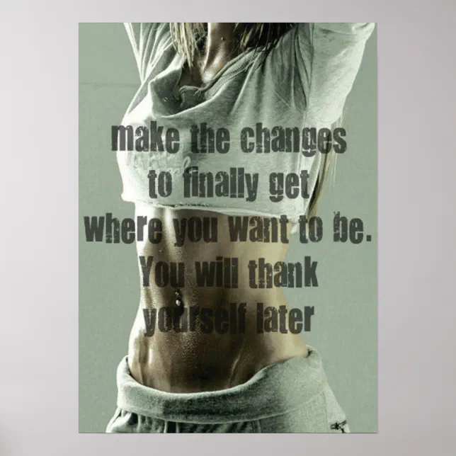 Workout Motivational Poster | Zazzle