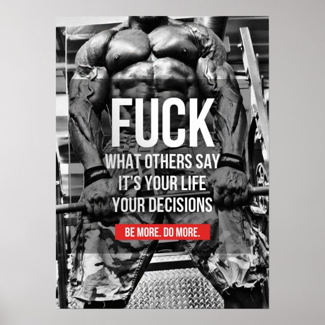 Workout Motivational Poster (Front)