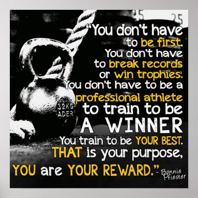 Workout Motivational Poster (Front)