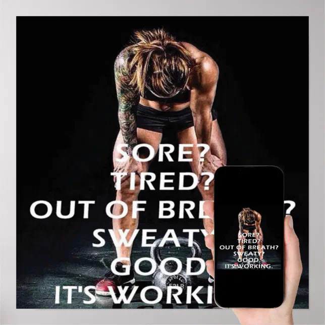 Workout Motivational Poster | Zazzle