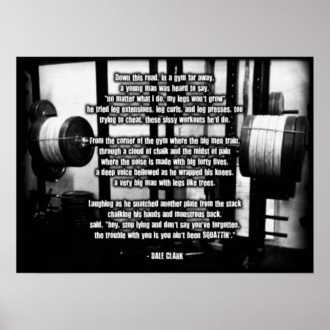 Workout Motivational Poster (Front)