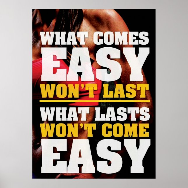 Workout Motivational Poster (Front)