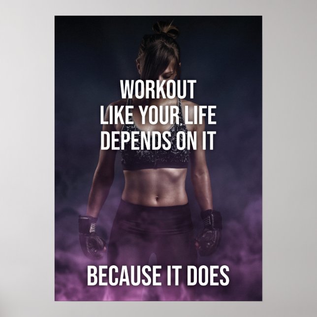 Workout Motivational Poster (Front)