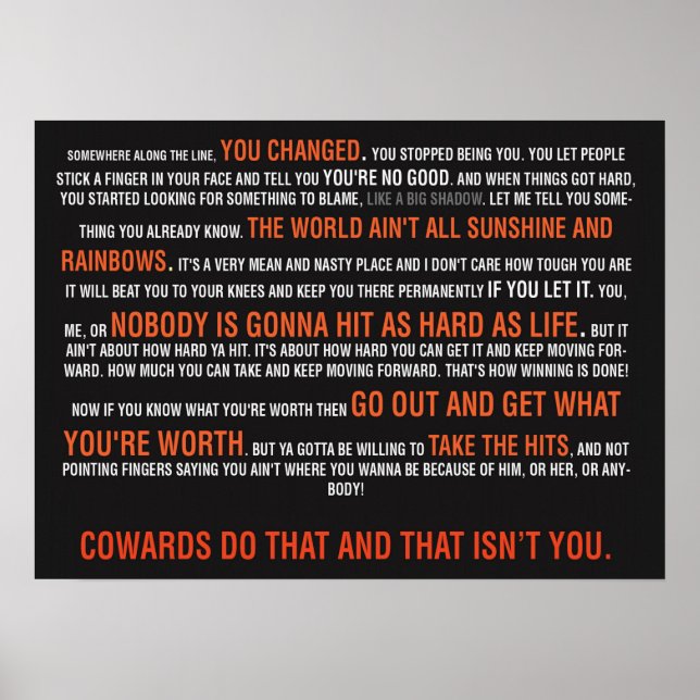 Workout Motivational Poster (Front)