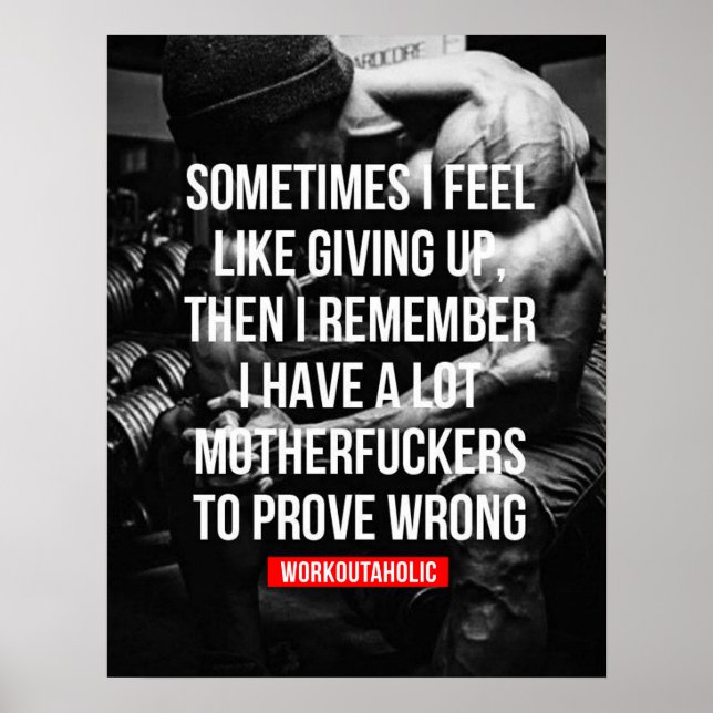 Workout Motivational Poster (Front)