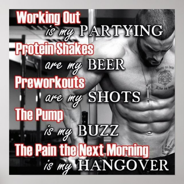 Workout Motivational Poster (Front)