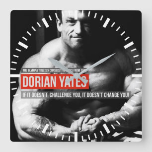 Workout Motivational Square Wall Clock