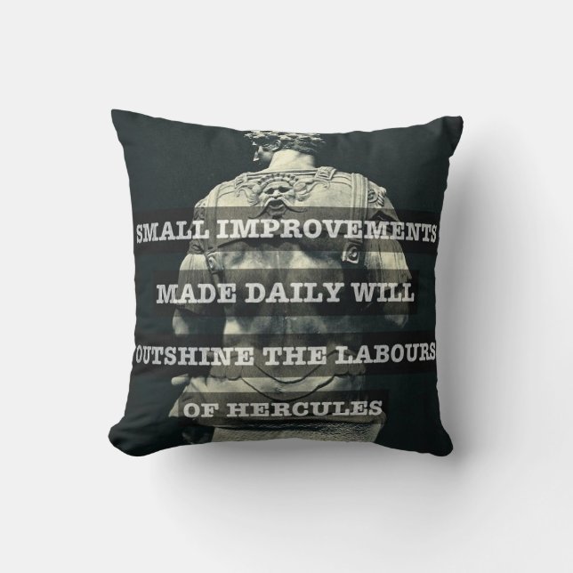 Workout Motivational Throw Pillow (Front)