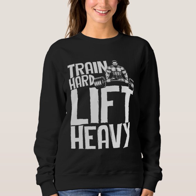 workout muscle building weight training fitness du sweatshirt (Front)