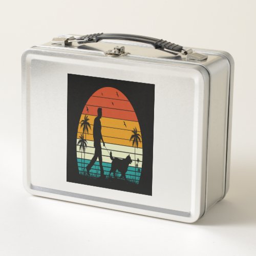 Workout My Dog_Vintage Retro Sunset Metal Lunch Box