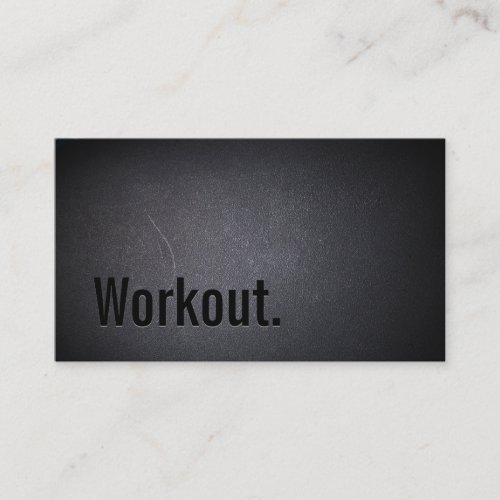 Workout Professional Black Typography Minimalist Business Card