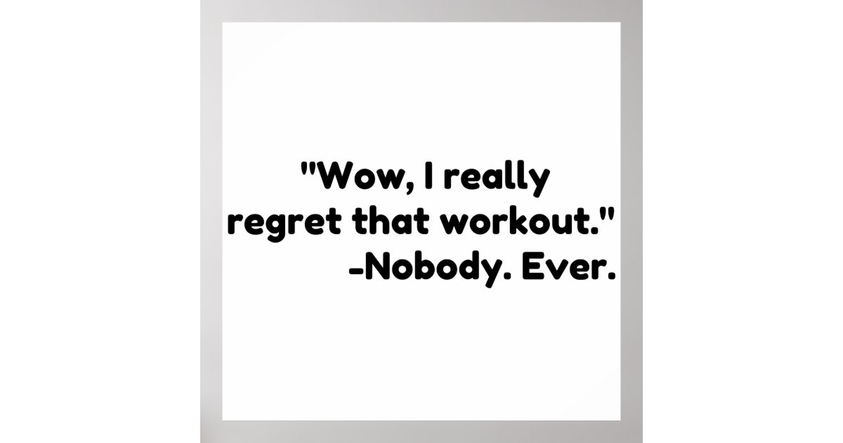 Workout Quote Poster | Zazzle