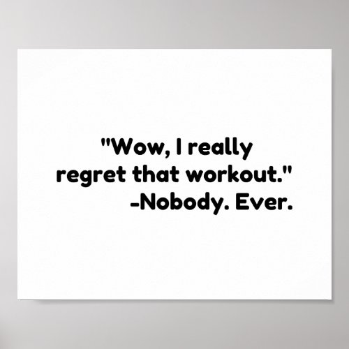 Workout Quote Poster