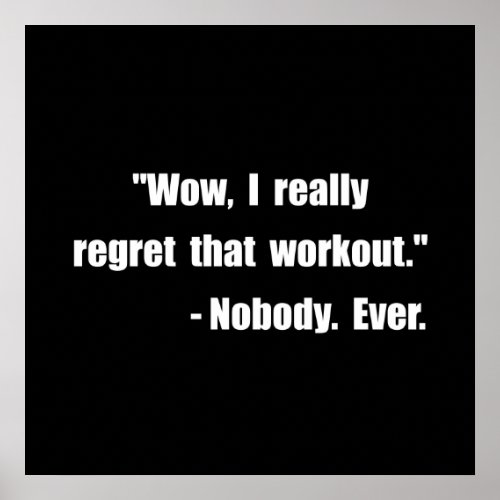 Workout Quote Poster