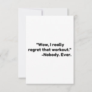 Workout Quote Thank You Card