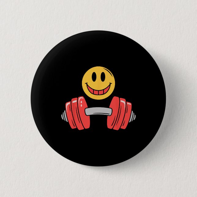 Workout Resting Gym Face Funny Weightlifting Motiv Button (Front)