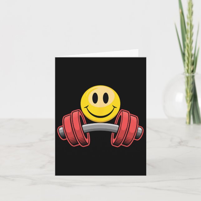 Workout Resting Gym Face Funny Weightlifting Motiv Card (Front)