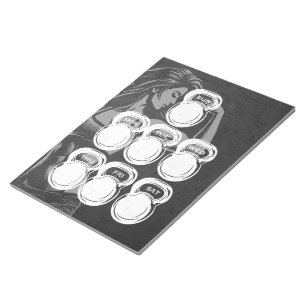 Workout Routine Weekly Planner Chic Gym Kettlebell Notepad